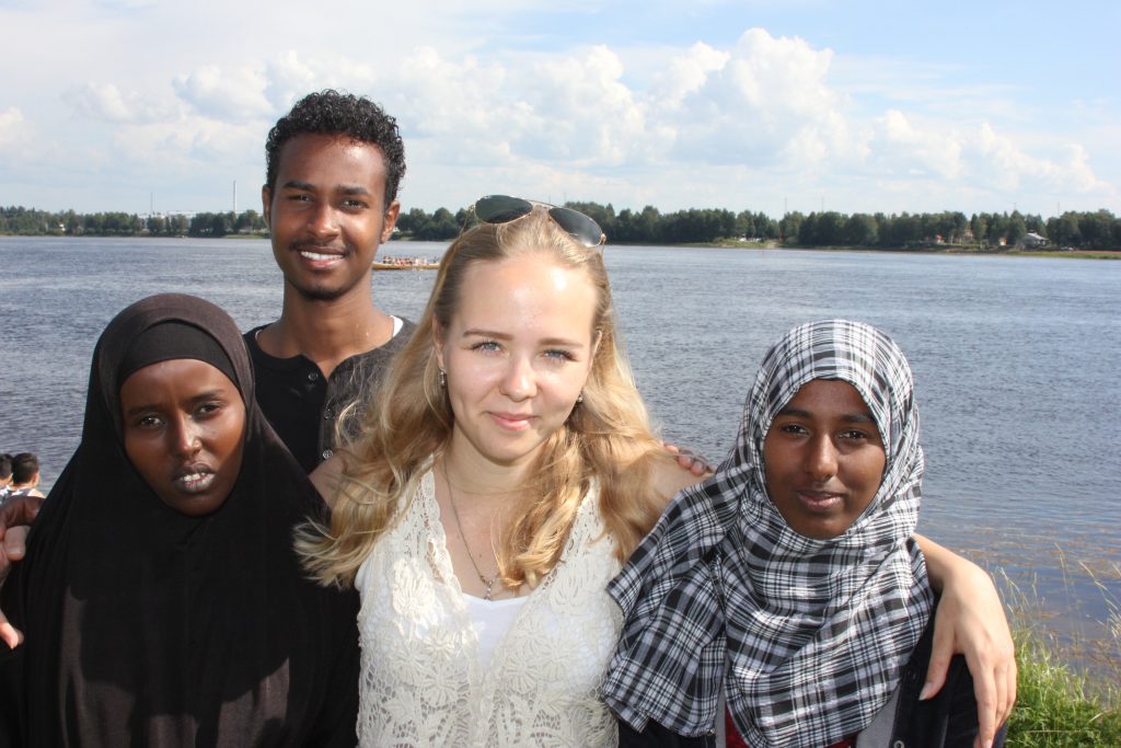 Fardowsa, Yahye, Tina och Salsabil. Foto: Leif Svanberg/Haparandabladet.