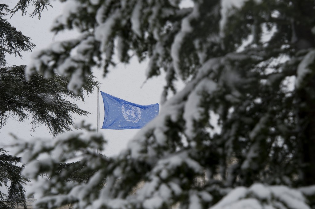 Snow falls in Geneva Svenska FNförbundet