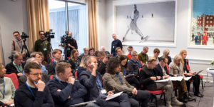 Presskonferens under Folk och försvars rikskonferens 2018. Foto: Ulf Palm