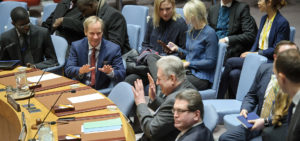 Olof Skoog i FN:s säkerhetsråd. Foto: UN Photo/Manuel Elias