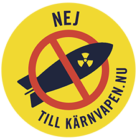 Logga för Nej till kärnvapen