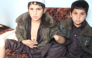 Naser Ahmad och hans lillebror Esmatulla, från Qarabaghdistriktet i Afghanistan,